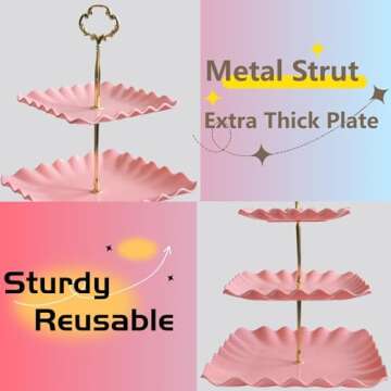 Elegant RAUVOLFIA 3 Tier Cupcake Stand for Any Occasion