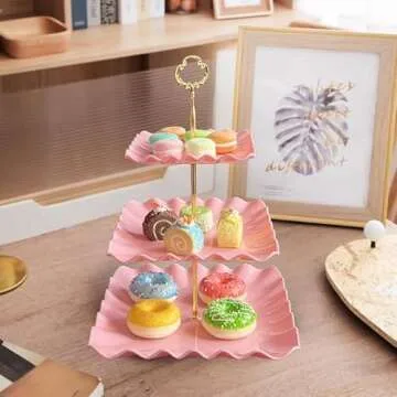 Elegant RAUVOLFIA 3 Tier Cupcake Stand for Any Occasion
