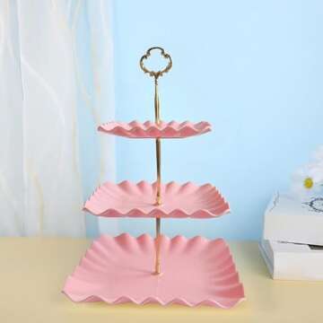 Elegant RAUVOLFIA 3 Tier Cupcake Stand for Any Occasion