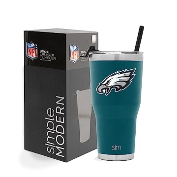 Simple Modern Officially Licensed NFL Philadelphia Eagles Tumbler with Straw and Flip Lid | Insulate...