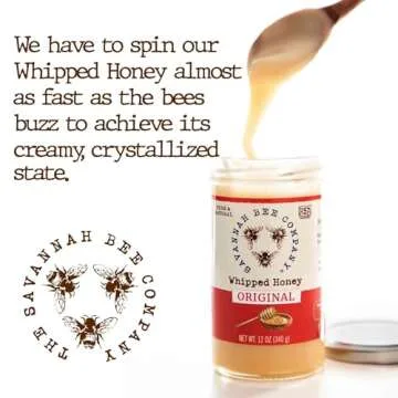 Savannah Bee Company Whipped Honey - All Natural Spreadable Honey