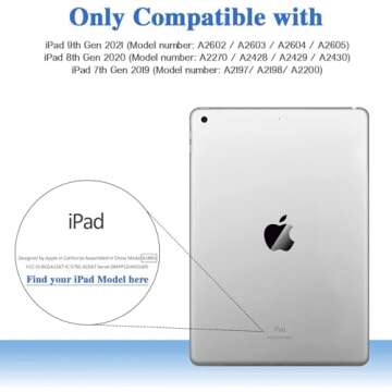 LTROP Kids Case for iPad 9th/ 8th/ 7th Generation (2021/2020/ 2019), iPad 10.2 Case for Kids, Shockp...