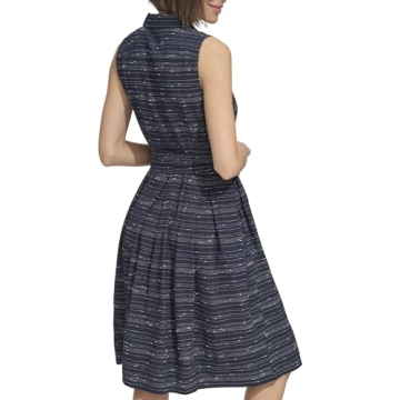 Tommy Hilfiger Women's Dresses,Sky Captain/Ivory,4