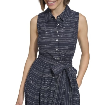 Tommy Hilfiger Women's Dresses,Sky Captain/Ivory,4