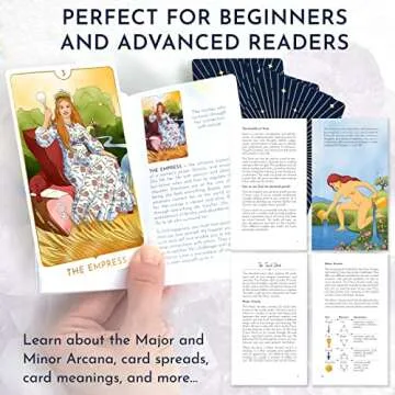 RYVE Awaken Tarot Cards with Guide Book - Modern Tarot Deck Inspired by The Rider Waite Tarot Deck - Tarot Cards for Beginners and Professionals, Beginner Tarot Decks with Guidebook, Tarot Cards Deck