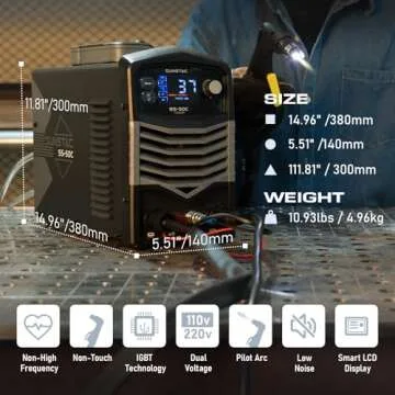 Sunstac Plasma Cutter 50Amps Non-Touch LCD Display for Beginners