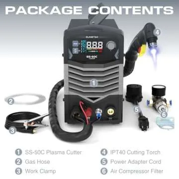 Sunstac Plasma Cutter 50Amps Non-Touch LCD Display for Beginners