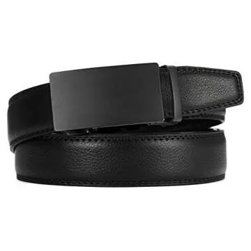 CHAOREN Mens Stylish Adjustable Ratchet Leather Belt