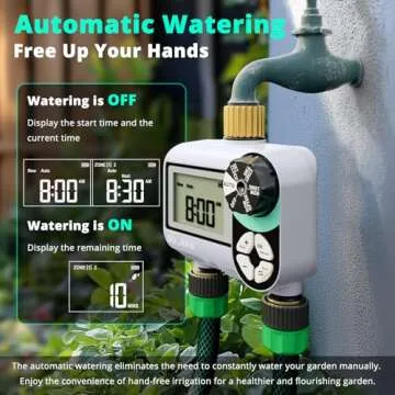 QUOBAS Dual Zone Sprinkler Timer with Brass Connectors