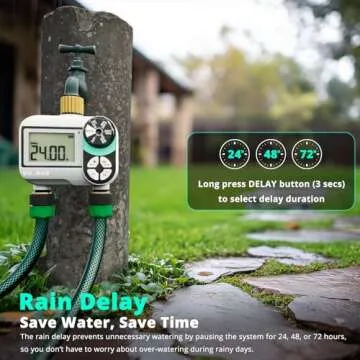QUOBAS Dual Zone Sprinkler Timer with Brass Connectors