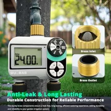 QUOBAS Dual Zone Sprinkler Timer with Brass Connectors