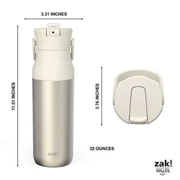 Zak Designs 32oz Eco-Friendly Water Bottle for All Uses