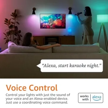 Amazon Basics Smart LED Light Bulb, Color Changing, Alexa Compatible