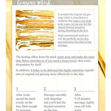 I'm from] Ginseng Mask, detox, elasticity, prevent fine lines, 3.97% ginseng extract, 120g, 4.23oz