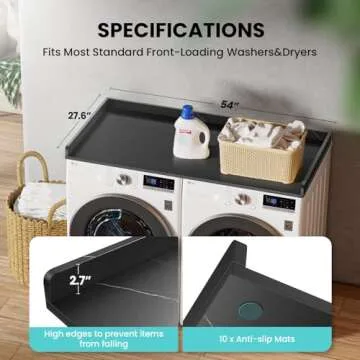 Stylish and Sturdy Washer Dryer Countertop for Clutter-free Laundry