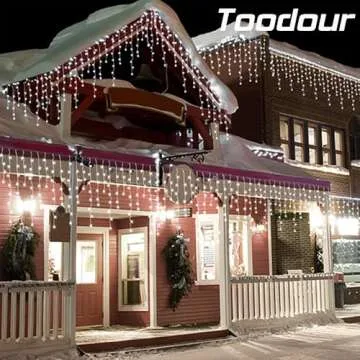 Toodour 360 LED Icicle Lights for Christmas and Holiday
