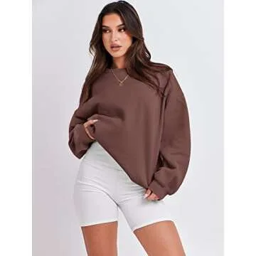 ANRABESS Women's Oversized Crewneck Hoodies - Fleece Fall Fashion