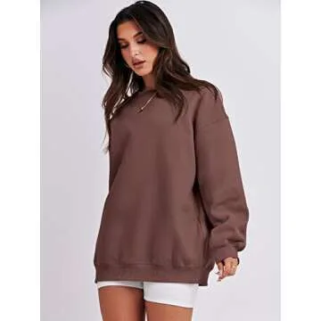 ANRABESS Oversized Crewneck Sweatshirt Women