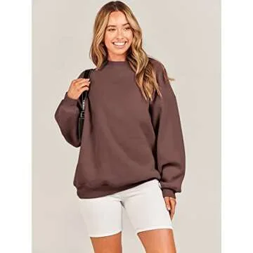 ANRABESS Oversized Crewneck Sweatshirt Women