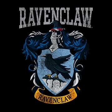 Harry Potter Ravenclaw Crest Mens Navy Blue Hogwarts T-Shirt (Medium)