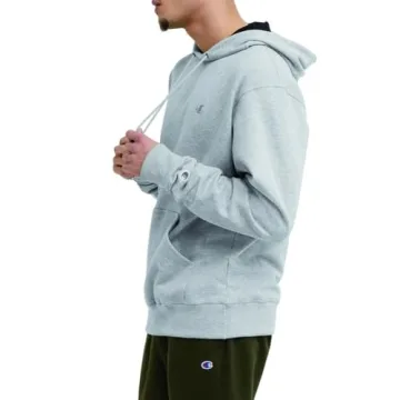 Champion Men's Fleece Sports Hoodie in Oxford Gray