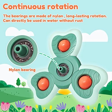 Vanmor Baby Suction Cup Spinning Top Toys for Toddlers
