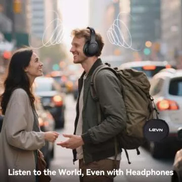LEVN Hybrid Active Noise Cancelling Headphones Wireless