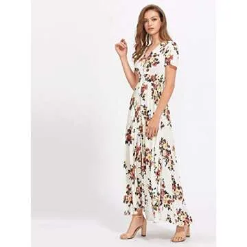 Floral Print Maxi Dress for Stylish Women