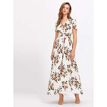 Floral Print Maxi Dress for Stylish Women