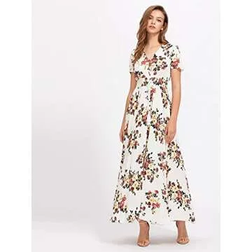 Floral Print Maxi Dress for Stylish Women