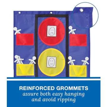 Carson Dellosa 26" x 19.75" Stoplight Behavior Pocket Chart for Classroom, Behavioral Learning Tool With 30 Dry-Erase Student Sticks and Pockets for Homeschool or Classroom Behavior Management