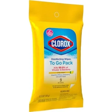 Clorox Disinfecting Wipes On The Go, Fresh Lemon Scent, 24 Packs