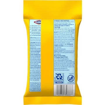 Clorox Disinfecting Wipes On The Go, Fresh Lemon Scent, 24 Packs
