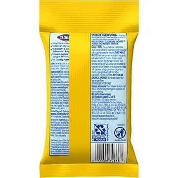 Clorox Disinfecting Wipes On The Go, Fresh Lemon Scent, 24 Packs