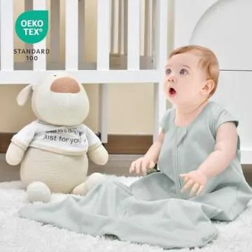 david's kids 3 Pack 100% Cotton Baby Sleep Sack 6-12 Months, Soft Baby Wearable Blankets with 2-Way ...