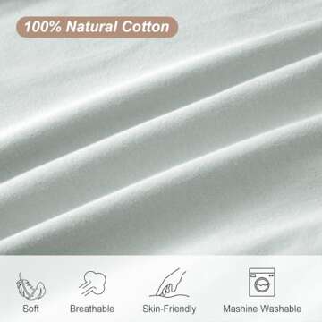 david's kids 3 Pack 100% Cotton Baby Sleep Sack 6-12 Months, Soft Baby Wearable Blankets with 2-Way Zipper, Comfy Sleeping Bags for Infant Newborn Boys Girls Neutral, Medium Size, White & Grey & Blue