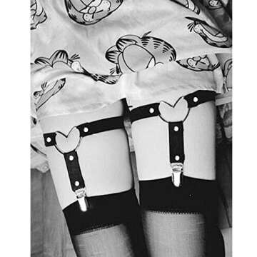Gothic Heart Garters - Adjustable Punk Harness Belt