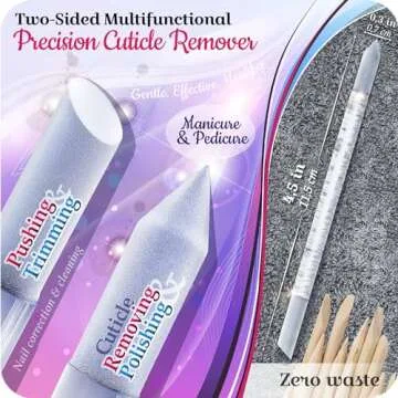 GLADZY Czech Glass Nail File Set - Multifunctional Nano Glass Nail Shiner Buffer, Callus Remover Foot Rasp, Glass Cuticle Pusher Manicure Stick, Etched Surface, Professional Nail Care Tool, Made in EU