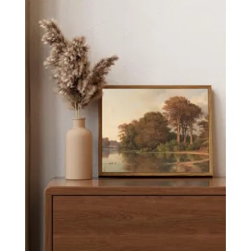 Vintage Framed Canvas Fall Living Room Art 9x11 inch