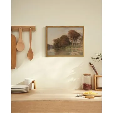 Vintage Framed Canvas Fall Living Room Art 9x11 inch