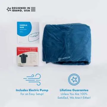 Harkla Hug Sensory Chair 60" - Inflatable Sensory Pod for Kids- Sensory Toys for Children- Therapeutic Compression Toys | Kids 6 to 12 | Pea Pod and Air Pump