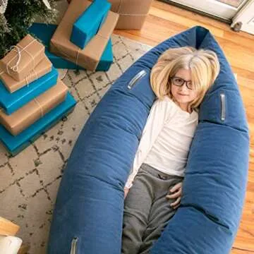Harkla Hug Sensory Chair 60" - Inflatable Sensory Pod for Kids- Sensory Toys for Children- Therapeutic Compression Toys | Kids 6 to 12 | Pea Pod and Air Pump