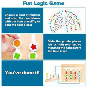 Montessori Slide Puzzle - Color & Shape Matching Game