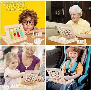 Montessori Slide Puzzle - Color & Shape Matching Game