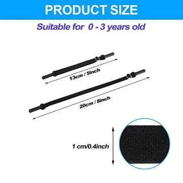 lvvfit Baby Glasses Straps(5-8inch)-Adjustable Glasses Strap Sports Sunglasses Eyeglasses Holder Straps for Toddler and Infant-Eyewear Retainers for Boys and Girls age 0-3 years (4pcs Black)