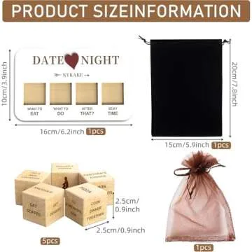 Date Night Dice, Couples Gift Ideas Decision Dice for Girlfriend Boyfriend Romantic Date Night Ideas for Him and Her Anniversary Birthday Gifts for Husband Wife