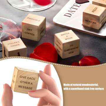 Date Night Dice, Couples Gift Ideas Decision Dice for Girlfriend Boyfriend Romantic Date Night Ideas for Him and Her Anniversary Birthday Gifts for Husband Wife
