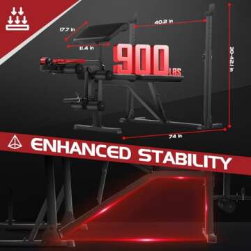 OPPSDECOR 900LBS Weight Bench for Home Gym Workouts