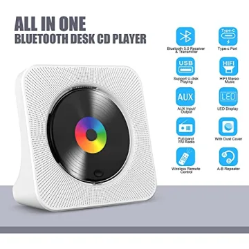 Gueray Portable Bluetooth CD Player with Speakers