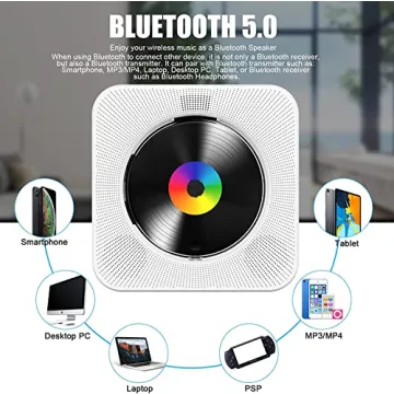 Gueray Portable Bluetooth CD Player with Speakers